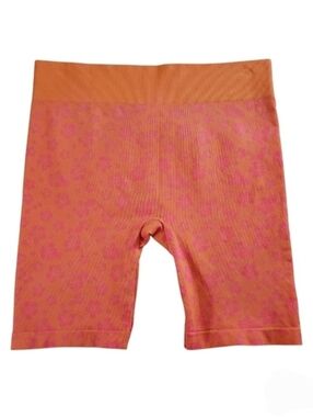 2338 * No Boundaries Floral Print Workout Shorts Orange Pink Size XL (15/17)